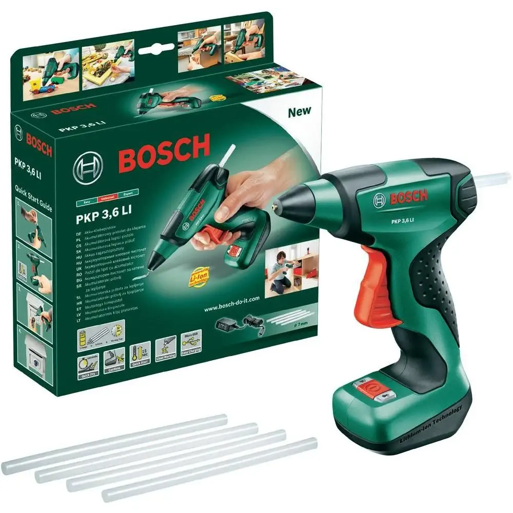 Bosch akumulátorová lepiaca pištoľ PKP 3,6 V 0603264620